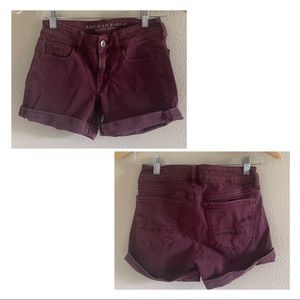 American Eagle 0 Maroon Shorts